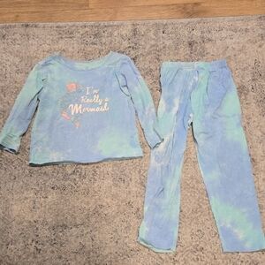 Kids Blue Mermaid Pajama Set
